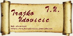 Trajko Udovičić vizit kartica